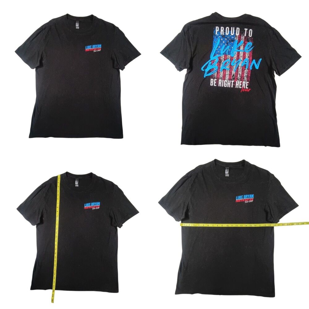 Luke Bryan 2021 Proud to be Right Here Tour T-shirt Size M District Concert Tee
